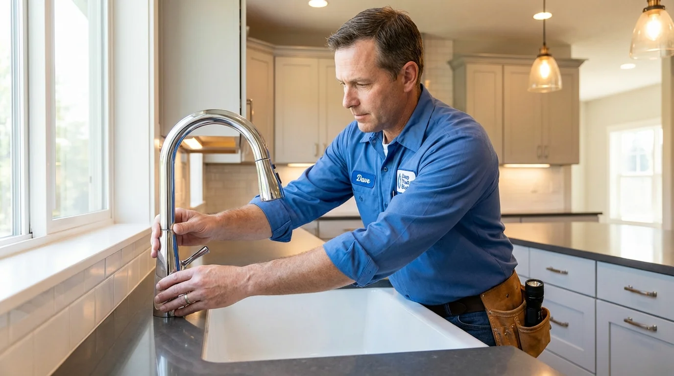 Kitchen faucet installation by Johns Plumbing LLC in Dunlap